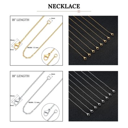 Necklace - Stainless Steel 18" - Image 9