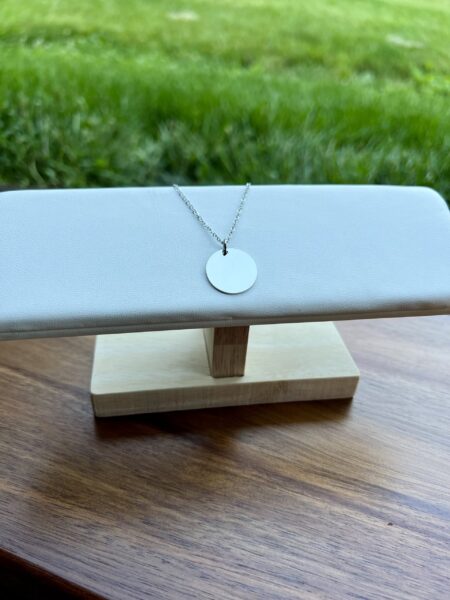 Pendant (19mm) Stainless Steel or Gold- Smooth Edge - Image 2