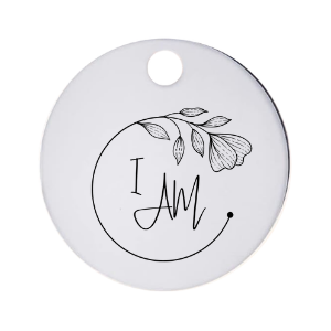 Keychain- Stainless Steel Round (30mm)