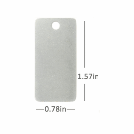 Keychain- Stainless Steel Rectangle - Image 2