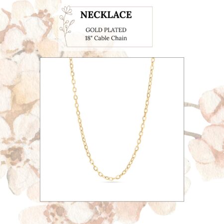 Necklace - Gold Plated 18"